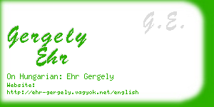 gergely ehr business card